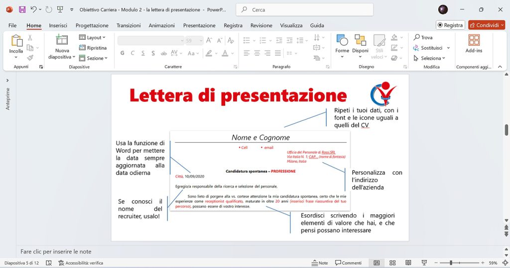 ecco un esempio di come scrivere una lettera di presentazione persuasiva ed efficace