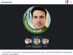 Esempio del badge open to work per un profilo Linkedin perfetto