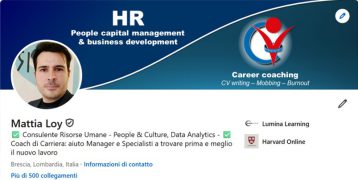 esempio di header per un profilo LinkedIn Perfetto