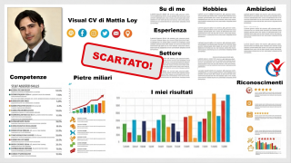 visual cv creativo grafico non efficace scartato